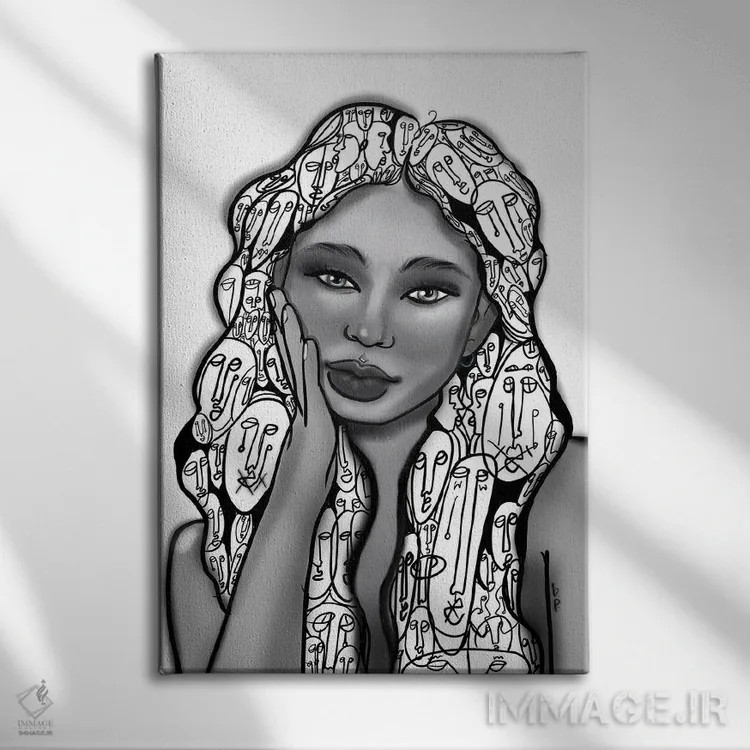 تابلو در ذهن من اثر بری پیپنز - نمای روبهرو روی دیوار