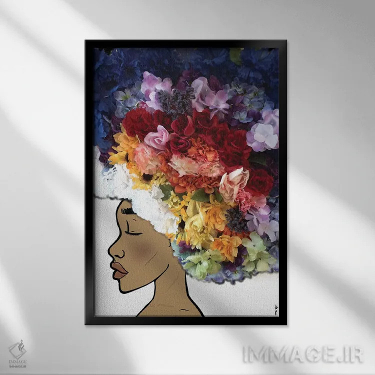 تابلو شکوفا شدن اثر بری پیپنز - نمای قابدار مشکی