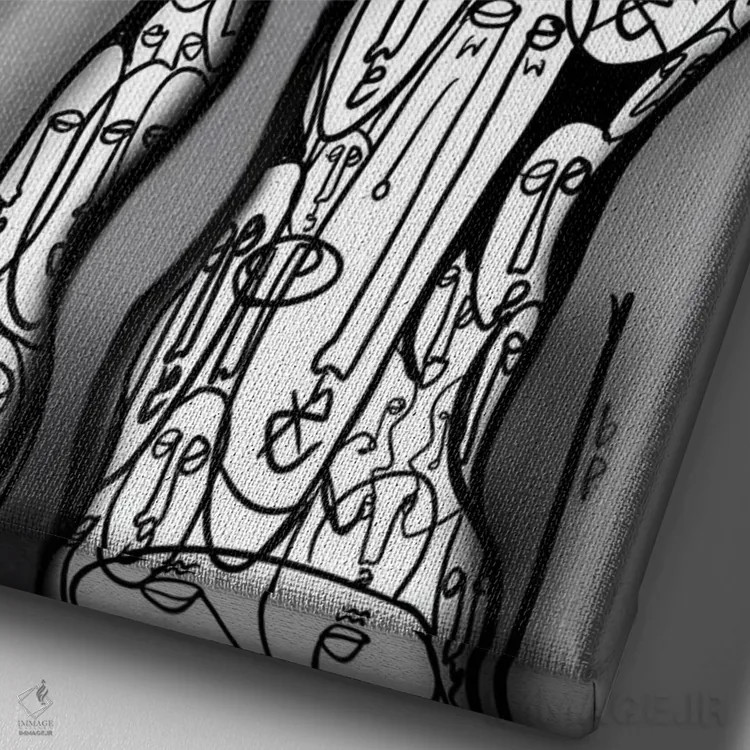 تابلو در ذهن من اثر بری پیپنز - نمای نزدیک بافت بوم