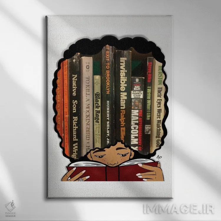 تابلو به خواندن ادامه بده اثر بری پیپنز - نمای روبهرو روی دیوار