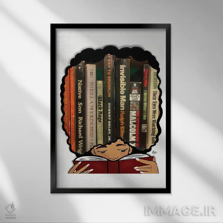 تابلو به خواندن ادامه بده اثر بری پیپنز - نمای قابدار مشکی