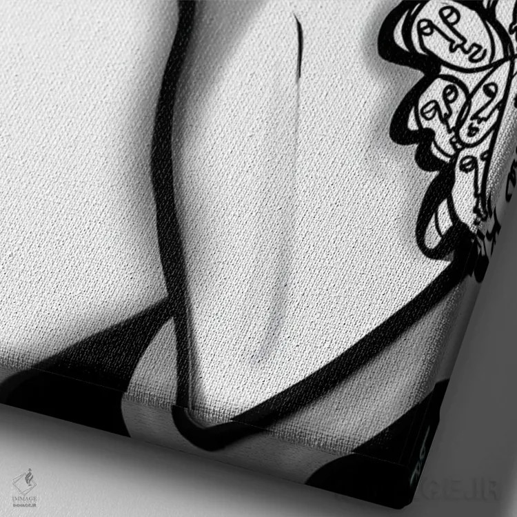 تابلو در برابرِ اثر بری پیپنز - نمای نزدیک بافت بوم