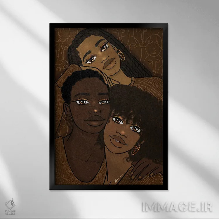 تابلو حواسم به تو هست اثر بری پیپنز - نمای قابدار مشکی