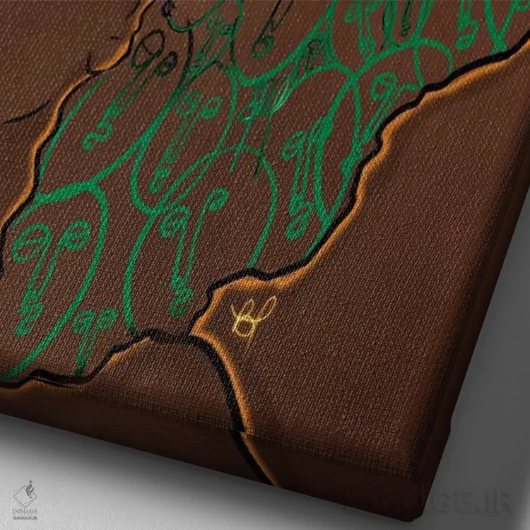 تابلو به اجدادمان احترام بگذاریم اثر بری پیپنز - نمای نزدیک بافت بوم