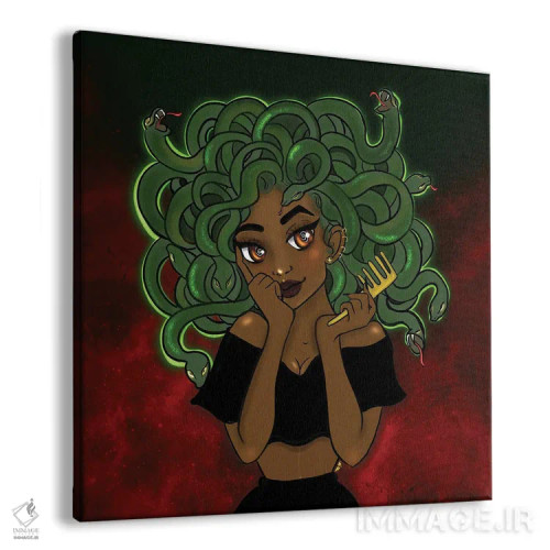 تابلو مدوسا (اسطوره یونانی) اثر بری پیپنز - نمای پرسپکتیو محصول