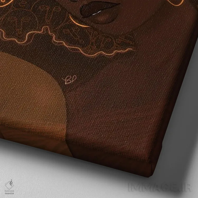 تابلو خواهرانگی اثر بری پیپنز - نمای نزدیک بافت بوم