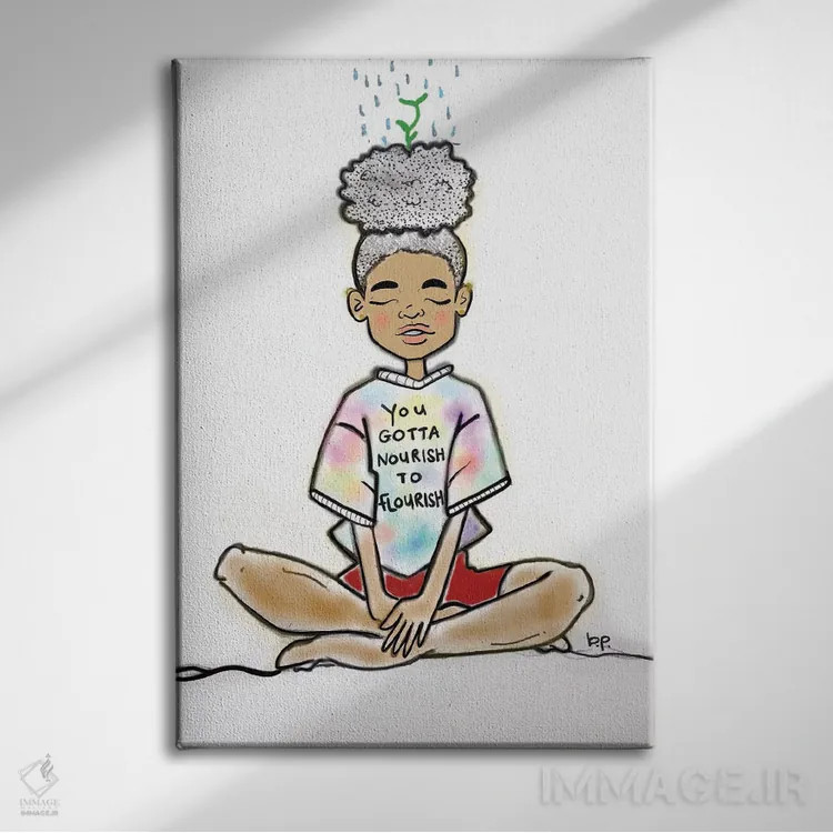 تابلو رشد اثر بری پیپنز - نمای روبهرو روی دیوار