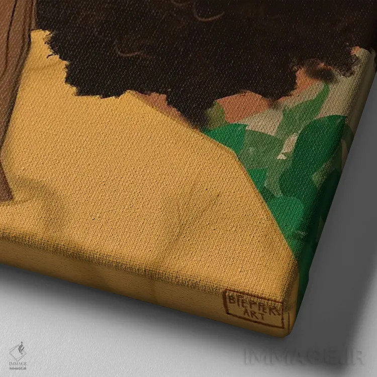 تابلو قدردان اثر بری پیپنز - نمای نزدیک بافت بوم