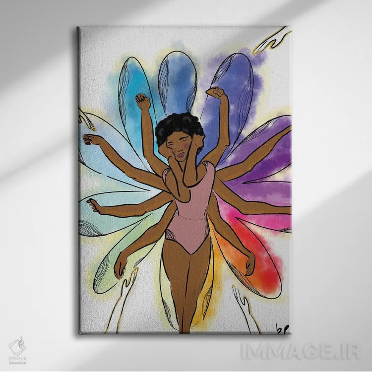 تابلو شکوفه زدن اثر بری پیپنز - نمای روبهرو روی دیوار