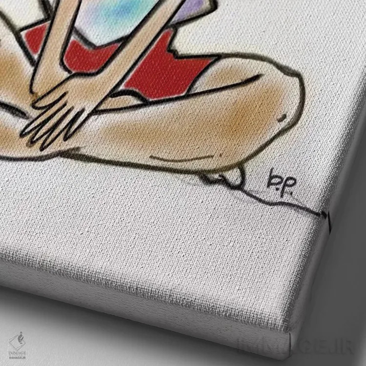 تابلو رشد اثر بری پیپنز - نمای نزدیک بافت بوم