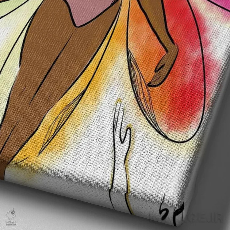 تابلو شکوفه زدن اثر بری پیپنز - نمای نزدیک بافت بوم