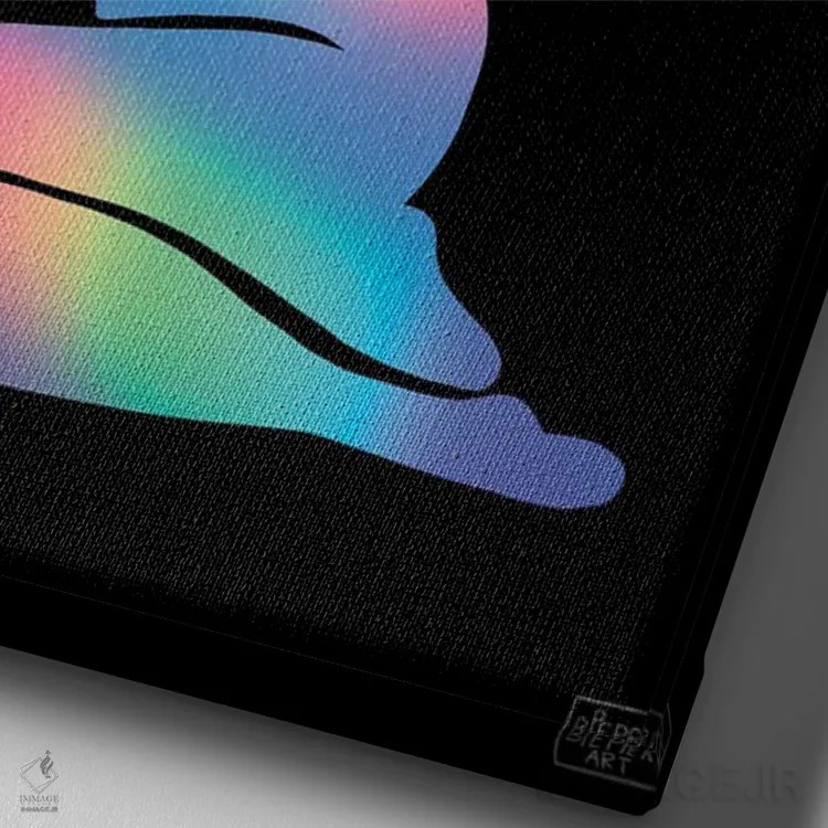 تابلو برخیز و بدرخش اثر بری پیپنز - نمای نزدیک بافت بوم