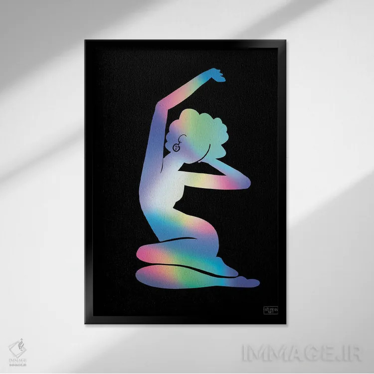 تابلو برخیز و بدرخش اثر بری پیپنز - نمای قابدار مشکی