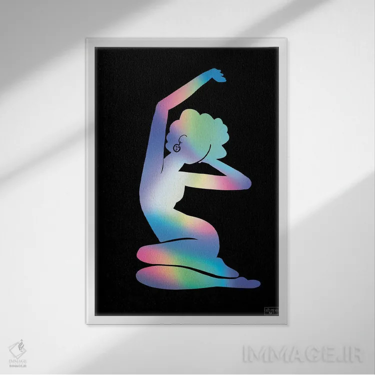 تابلو برخیز و بدرخش اثر بری پیپنز - نمای قابدار سفید