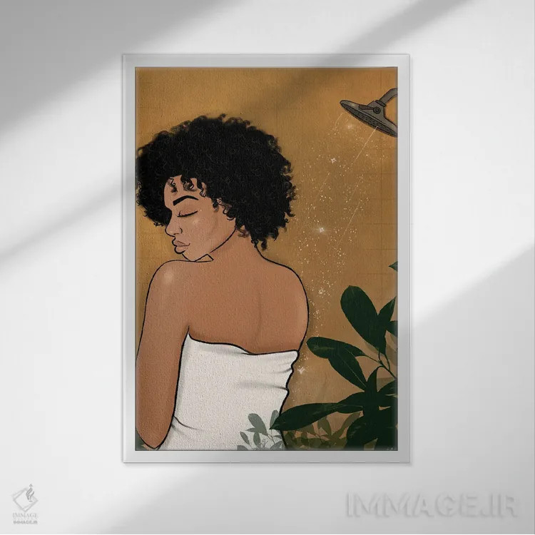 تابلو روز اسپا (مراقبت و آرامش) اثر بری پیپنز - نمای قابدار سفید