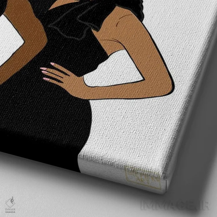 تابلو ملکهها اثر بری پیپنز - نمای نزدیک بافت بوم