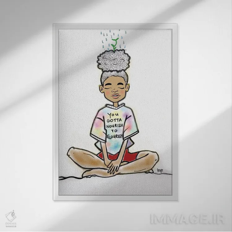 تابلو رشد اثر بری پیپنز - نمای قابدار سفید