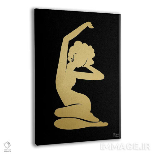 تابلو برخیز و بدرخش طلایی اثر بری پیپنز - نمای پرسپکتیو محصول