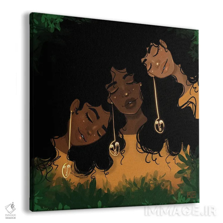 تابلو متواضع/ریشهدار (وابسته به متن) اثر بری پیپنز - نمای پرسپکتیو محصول