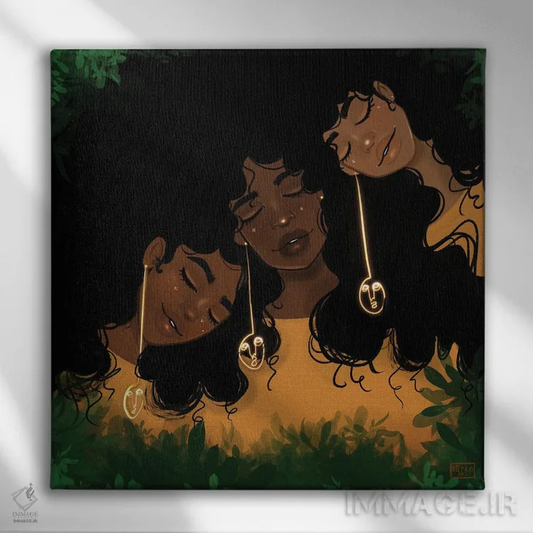 تابلو متواضع/ریشهدار (وابسته به متن) اثر بری پیپنز - نمای روبهرو روی دیوار