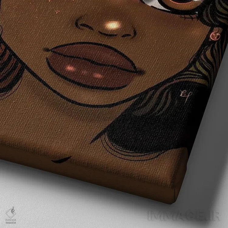 تابلو دوگانگی اثر بری پیپنز - نمای نزدیک بافت بوم