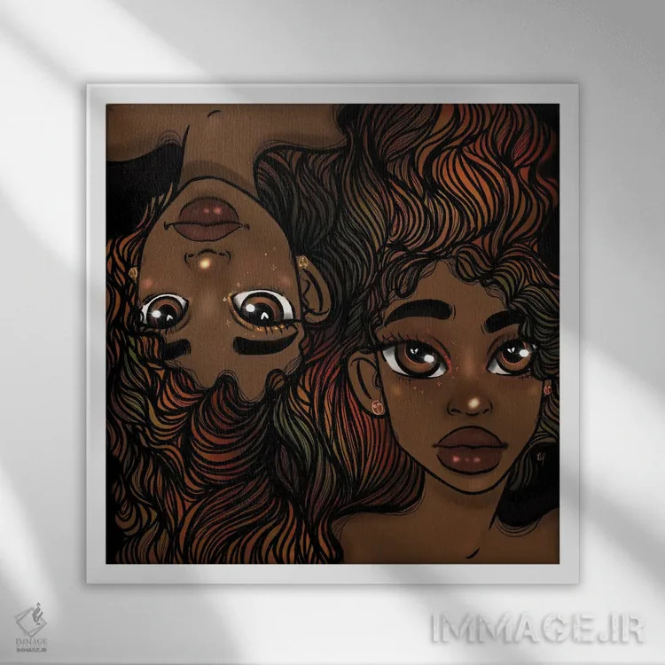 تابلو دوگانگی اثر بری پیپنز - نمای قابدار سفید