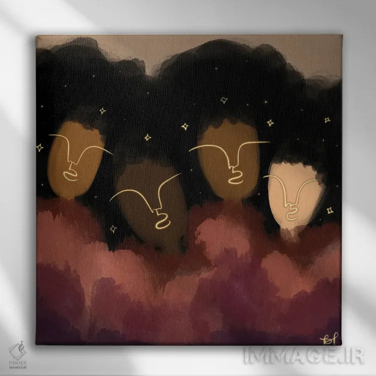 تابلو مادران معنوی اثر بری پیپنز - نمای روبهرو روی دیوار