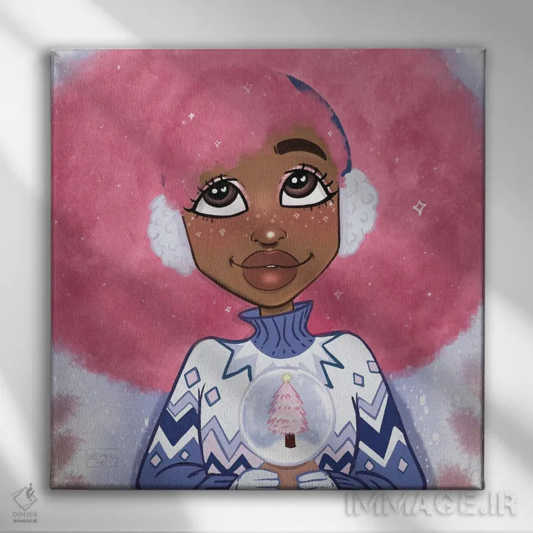 تابلو گوی برفی اثر بری پیپنز - نمای روبهرو روی دیوار