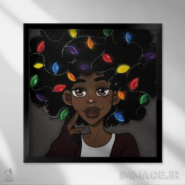 تابلو در هم تنیده اثر بری پیپنز - نمای قابدار مشکی