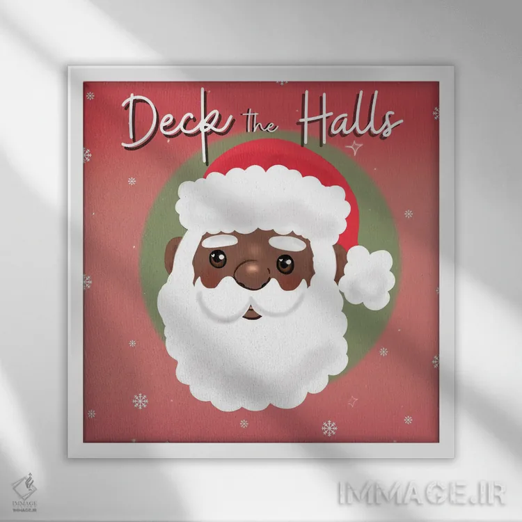 تابلو با زینتآلات آویختن (کریسمسی) اثر بری پیپنز - نمای قابدار سفید