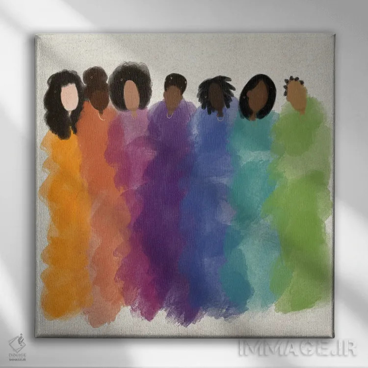 تابلو دختران رؤیا اثر بری پیپنز - نمای روبهرو روی دیوار