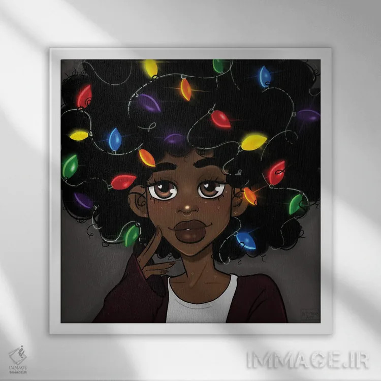 تابلو در هم تنیده اثر بری پیپنز - نمای قابدار سفید