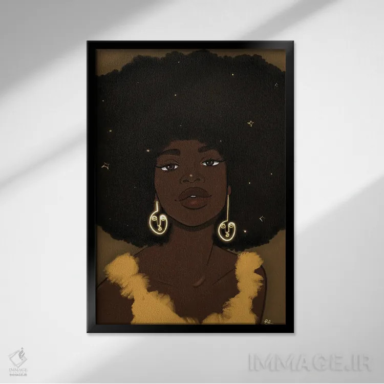 تابلو آفتاب اثر بری پیپنز - نمای قابدار مشکی