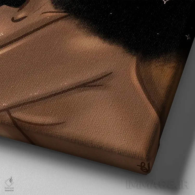 تابلو درست مثل جادو اثر بری پیپنز - نمای نزدیک بافت بوم