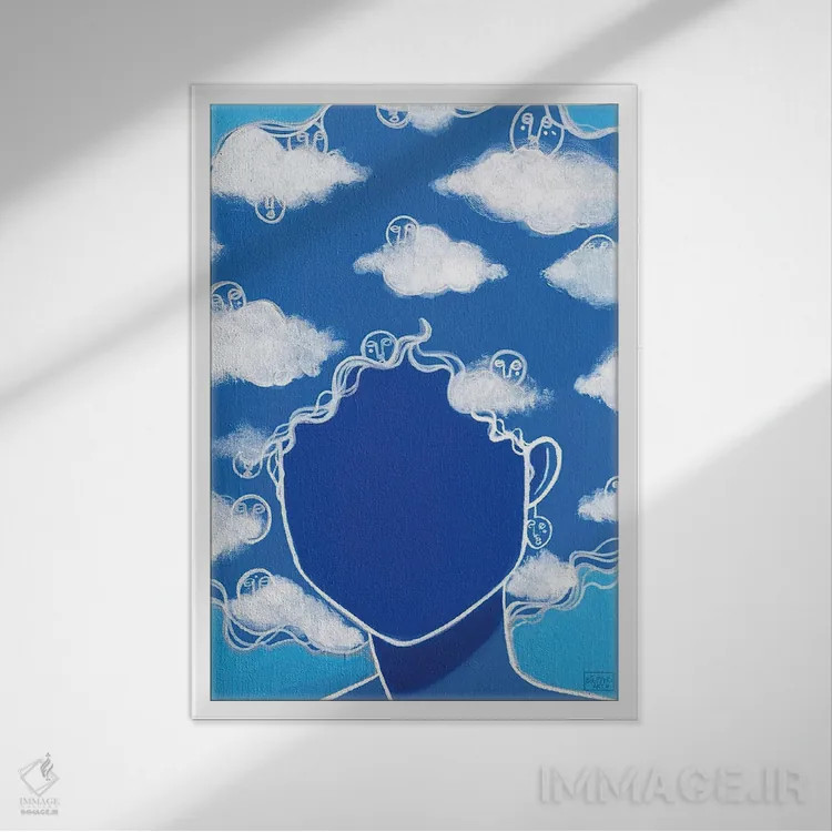 تابلو حواسپرت/کلهپوک (محاوره) اثر بری پیپنز - نمای قابدار سفید