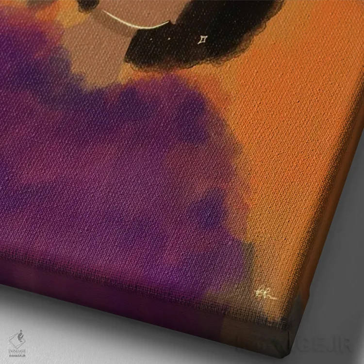 تابلو لطافت/مهربانی اثر بری پیپنز - نمای نزدیک بافت بوم