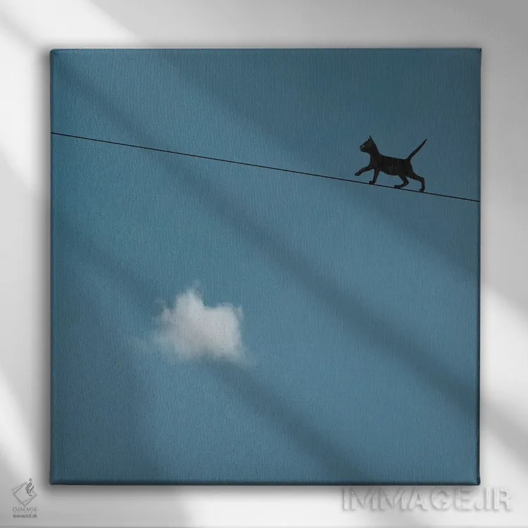 تابلو در مسیر باریک حرکت کن (ضربالمثل یا اشاره به پایداری) اثر جان برتلی - نمای روبهرو روی دیوار