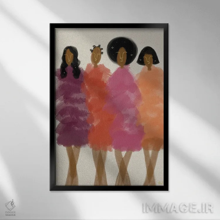 تابلو عمهها و خالهها اثر بری پیپنز - نمای قابدار مشکی