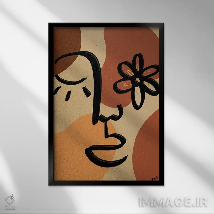 تابلو شکوفه دادن اثر بری پیپنز - نمای قابدار مشکی