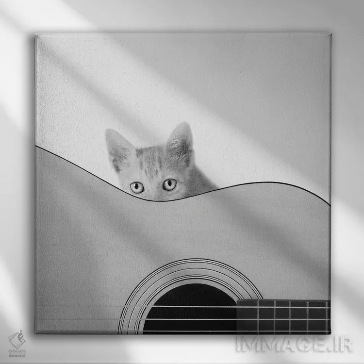 تابلو سبیل و سیمها (ممکن است به حیوانات و ساز اشاره کند) اثر جان برتلی - نمای روبهرو روی دیوار