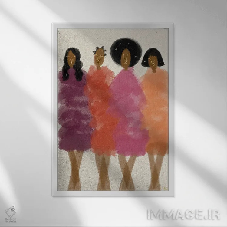 تابلو عمهها و خالهها اثر بری پیپنز - نمای قابدار سفید