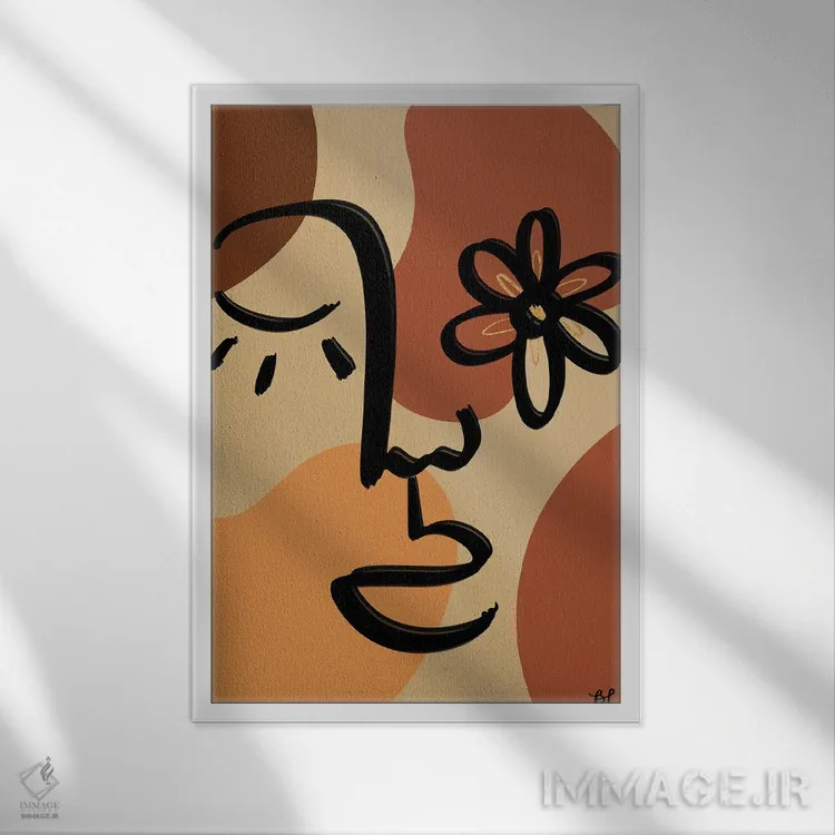 تابلو شکوفه دادن اثر بری پیپنز - نمای قابدار سفید