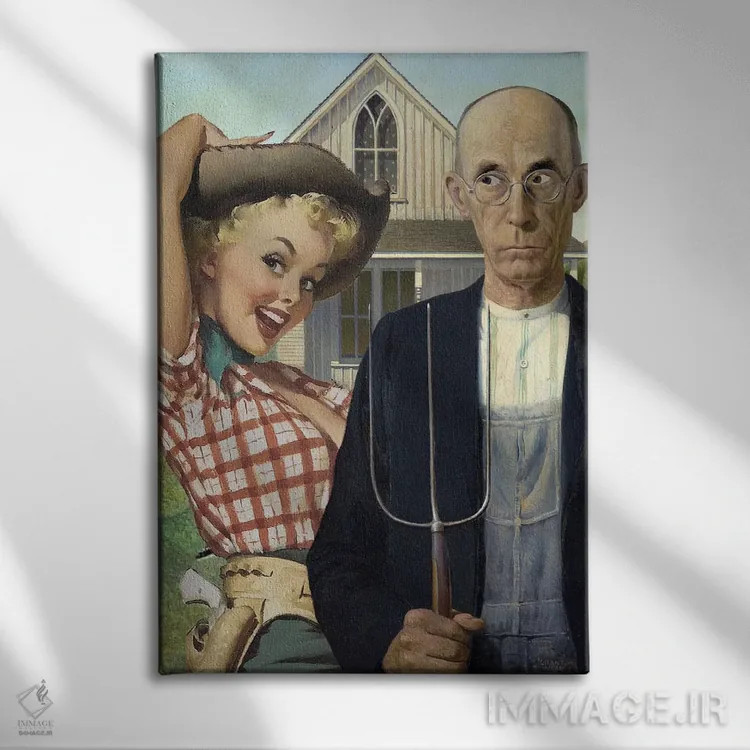 تابلو دختر گات (سبک موسیقی یا پوشش) اثر جیسون بروک - نمای روبهرو روی دیوار