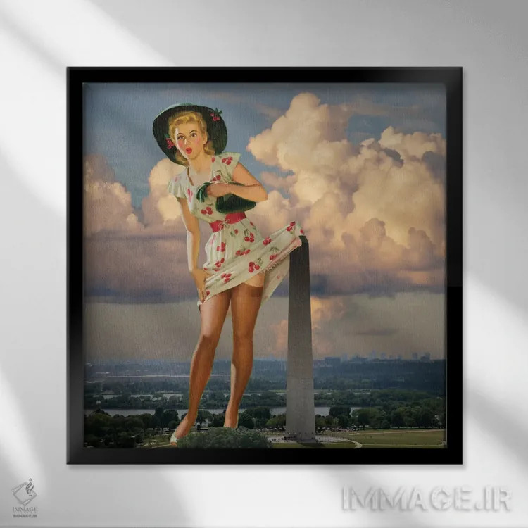 تابلو پینآپ دیسی (واشنگتن) اثر جیسون بروک - نمای قابدار مشکی