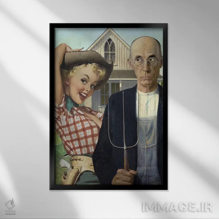 تابلو دختر گات (سبک موسیقی یا پوشش) اثر جیسون بروک - نمای قابدار مشکی