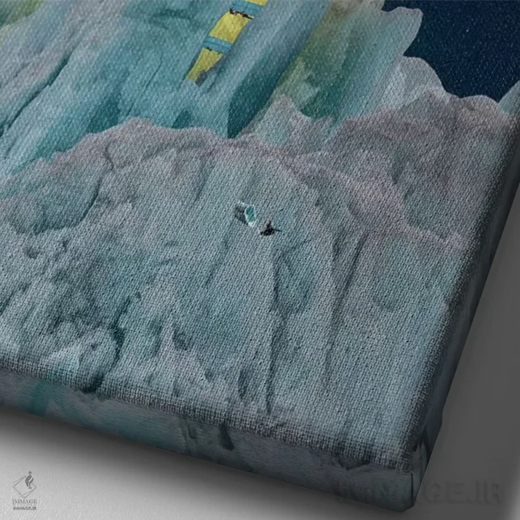 تابلو آب مقدس اثر جیسون بروک - نمای نزدیک بافت بوم