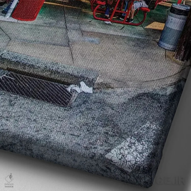 تابلو پینآپ فیلادلفیا اثر جیسون بروک - نمای نزدیک بافت بوم