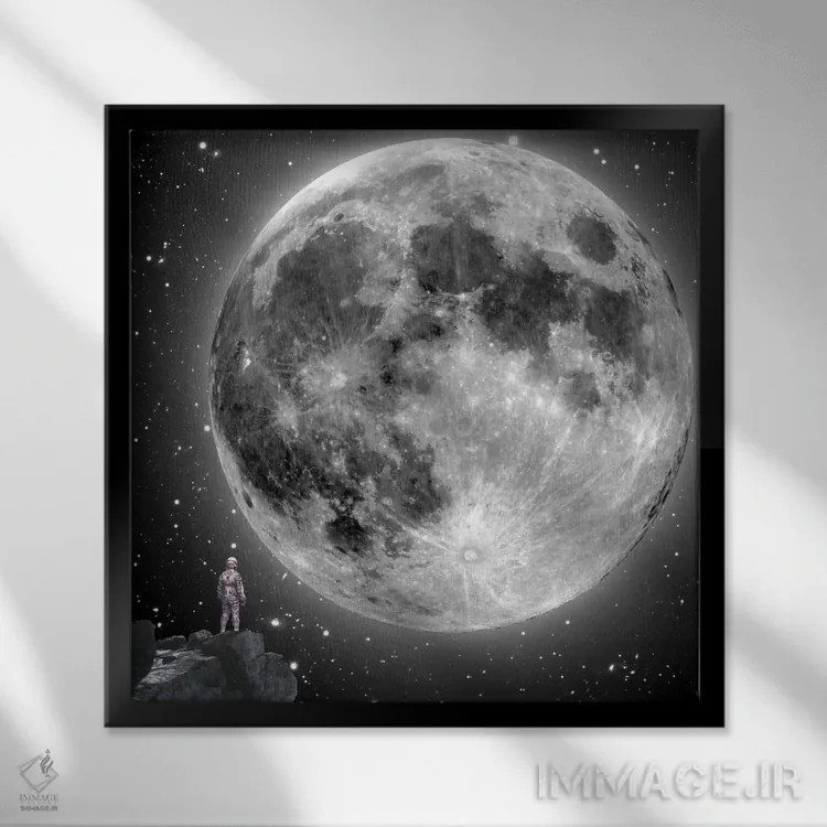 تابلو افسون ماه اثر جیسون بروک - نمای قابدار مشکی