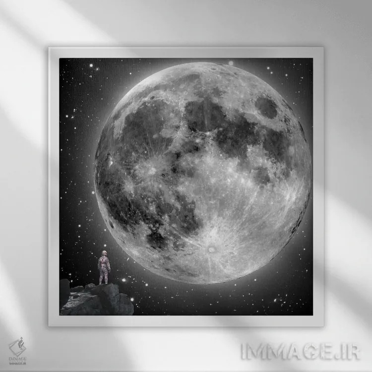 تابلو افسون ماه اثر جیسون بروک - نمای قابدار سفید