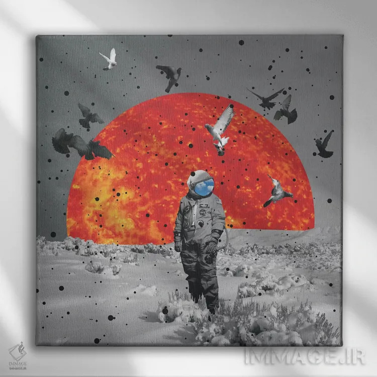 تابلو مرز نهایی (اصطلاح فضایی) اثر جیسون بروک - نمای روبهرو روی دیوار